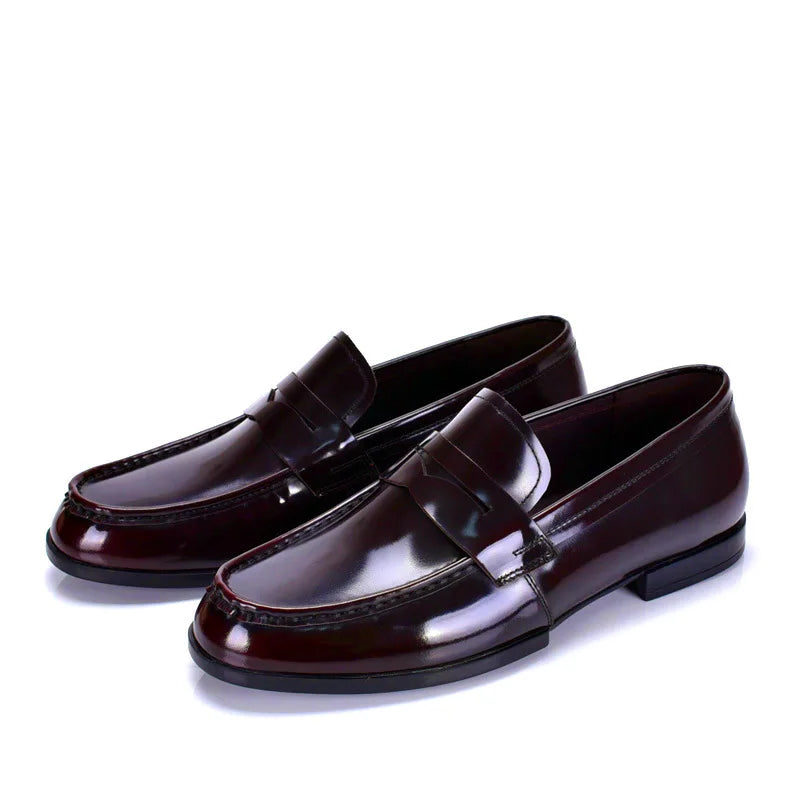 Luxury Slip On Penny Shoes Men Genuine Leather Italian Loafer Shoes For Men Black Patent Leather Formal Oxford Men Dress Shoes