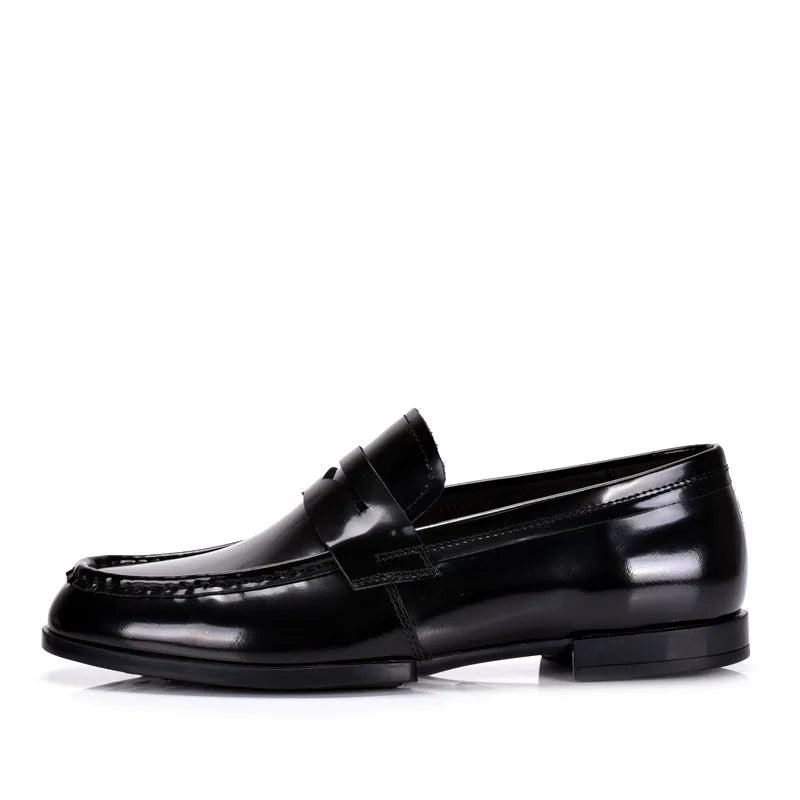 Luxury Slip On Penny Shoes Men Genuine Leather Italian Loafer Shoes For Men Black Patent Leather Formal Oxford Men Dress Shoes