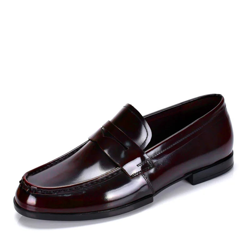 Luxury Slip On Penny Shoes Men Genuine Leather Italian Loafer Shoes For Men Black Patent Leather Formal Oxford Men Dress Shoes