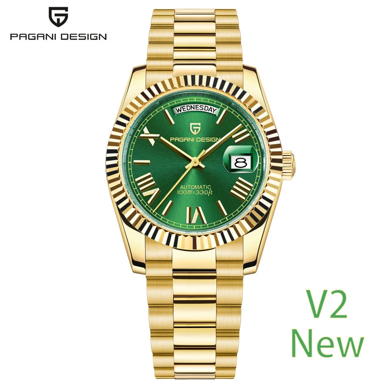 PAGANI DESIGN 2025 New Men's Watches Mechanical Top brand Luxury Automatic Watch For Men AR Sapphire glass Calendar Wrist watch