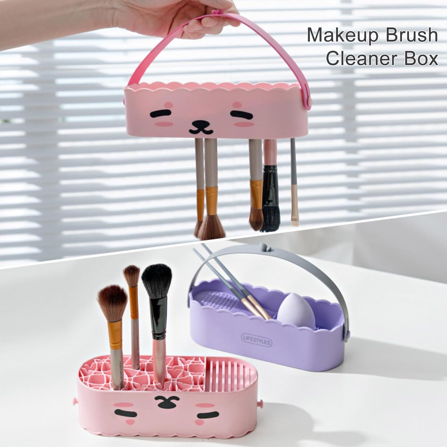 Cosmetic Brushes Makeup Brush Tool Beauty Eggs Cosmetics Storage Box for Beauty Enthusiasts